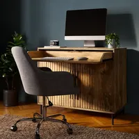 Buffet moderne avec tiroir et portes Bureau escamotable en bois Bureau caché Bureau de travail pour le salon Armoire de cuisine