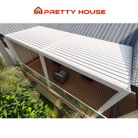 Pavillon gazebo extérieur motorisé moderne avec lumière LED Pergola bioclimatique à toit en aluminium pour pare-soleil