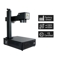 Machine de marquage laser à fibre Galvo portable 20W, mini CNC autonome à refroidissement par air pour bijoux, acier, aluminium