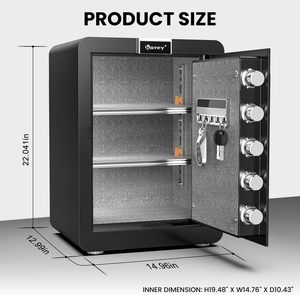 Nhà văn phòng nhỏ cá nhân màu đen điện tử an toàn ký gửi hộp mật khẩu kỹ thuật số an toàn hộp - Product Image 5