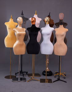 Modista ajustable de plástico de talla grande para <span class=keywords><strong>mujer</strong></span>, maniquí de media longitud para la parte superior del cuerpo, cadera grande para escaparate, estrella brillante a la moda - Product Image 4