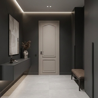 Porte intérieure en bois tendance et moderne, palette Morandi, KX-10, imperméable, résistante aux rayures, polymère CPL, portes pour chambre et hôtel