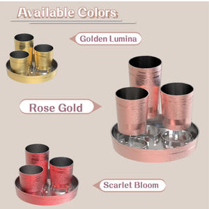 Caja de regalo de tubo de Orquídea de oro rosa, conjunto de tubo Floral ABS galvanizado para Navidad, Acción de Gracias y regalos de boda - Product Image 3