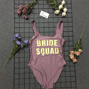 Traje de Baño Personalizado al por Mayor para Mujer, Traje de Baño de una Pieza Sólido Personalizado para Novia y Damas de Honor para Fiesta de Bodas - Product Image 2