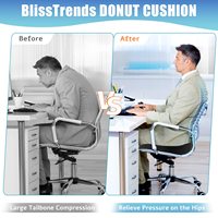 Vente en gros Coussin de siège en forme de beignet Coussin de siège pour la grossesse post-partum et les hémorroïdes Coussin de soulagement de la douleur du coccyx Coussins de levage de la mémoire