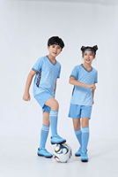 Seragam Latihan Sepak Bola Anak Muda Custom Print, Bahan Bernapas, Cepat Kering, Lengan Pendek untuk Musim Panas, Perkemahan Latihan Sepak Bola Junior