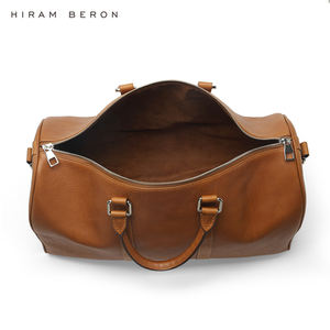 Hiram Beron पूर्ण अनाज इतालवी सब्जी Tanned चमड़े Keepall सप्ताहांत Duffle बैग के लिए पुरुषों - Product Image 5