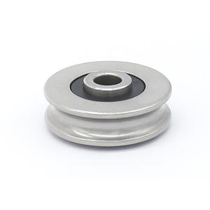 Poulies métalliques en acier inoxydable en forme de U fournie par le fabricant, S626RS, 6*28*11 mm, roues de guidage de piste de corde, uréthane de haute qualité - Product Image 2