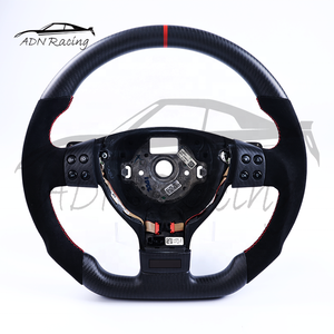 Volante de Fibra de Carbono Real para VW Volkswagen Golf 5 GTI <span class=keywords><strong>R32</strong></span> Passat B6 Jetta Mk5 <span class=keywords><strong>Caddy</strong></span> Bora 2005-2009 - Product Image 1