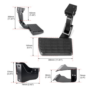 Marchepied rétractable pour hayon arrière 75312-01A pour Ford F150 2015-2020 en alliage d'aluminium, acier inoxydable et plastique PA66 - Product Image 2