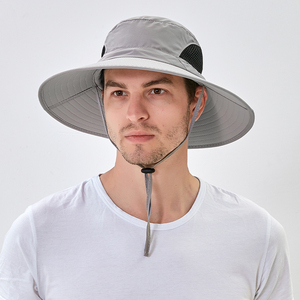 Chapeau de soleil pour hommes femmes imperméable grand chapeau seau Birm Protection UV Boonie chapeau pour pêche randonnée <span class=keywords><strong>jardin</strong></span> plage - Product Image 1