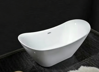 Baignoire autoportante en acrylique, design moderne, drain automatique, garantie 5 ans, pour salle de bain, livraison directe usine