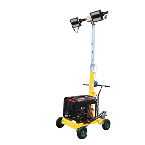Chiếu sáng di động cao 5m 7m Đèn hiệu năng lượng mặt trời <span class=keywords><strong>LED</strong></span> Máy phát điện cảnh báo tháp chiếu sáng di động DIESEL tháp chiếu sáng di động cao 9 M - Product Image 6
