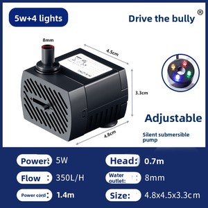 Pompa Air Akuarium Senyap Hemat Energi Ramah Lingkungan Plastik ABS 25W Ultra Tenang 110-240V Otomatis Kolam Ikan Kecil - Product Image 6