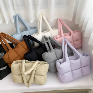 Tas Tote Kapas Berlapis Kapasitas Besar Model Terbaru <span class=keywords><strong>2026</strong></span> untuk Wanita, Tas Selempang Santai Trendy, Tas Tangan dengan Ritsleting - Product Image 1