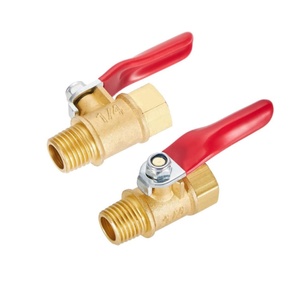 1/4" NPT Male X 1/4" NPT Female Tubing Fitting Straight Coupling <b>Adapter</b> Brass Ball Valve Shut Off <b>Switch</b> - Product Image 1