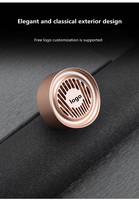 Diffuseur de parfum solide longue durée sur mesure OEM, désodorisant de voiture de luxe en forme de vague, coffret cadeau métallique haut de gamme
