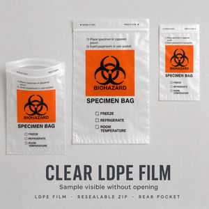 ถุงใส่ตัวอย่าง LDPE ขนาด 6x9 นิ้ว หนา 2 มิล แบบใส ปิดผนึกได้ มีช่องด้านหลัง สำหรับห้องปฏิบัติการ ขนส่ง คลินิก ส่งไปรษณีย์ จัดเก็บ ขายส่ง - Product Image 4