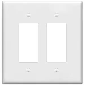 GFCI-enchufe de pared GFI decorativo, placa de cubierta de salida para accesorios eléctricos, 2 entradas, dúplex, plástico, EE. UU.