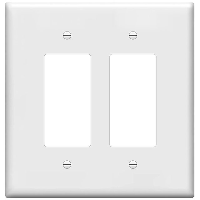 USA 2 Gang Duplex PC Plastic GFCI Decorative Receptacle GFI Wall Socket Switches Outlet Cover Plate for Electric Accessories