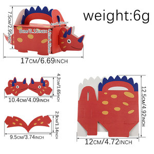 Cajas de papel para dulces y <span class=keywords><strong>galletas</strong></span> con diseño de dinosaurio, pequeñas y bonitas, para regalo, decoración para baby shower o fiesta de cumpleaños. - Product Image 6
