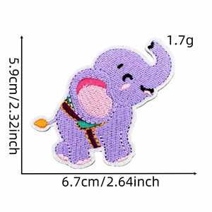 New Iron on Embroidered Cute Circus Flag Clowns Hat <b>Elephant</b> Monkey s Patch for Kid's Hat Bag Decoration - Product Image 3