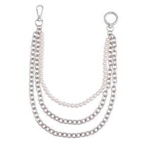 Hip Hop Style Metal Pearl Waist <b>Chain</b> Multi Layered Imitation Pearl <b>Jeans</b> Accessory For Daily Wear Street Dance Fashion Body - Product Image 5