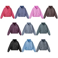 Aicd – Nouveaux sweats à capuche amples délavés, personnalisables avec logo, veste courte zippée effet usé, style américain vintage, manteau zippé, vêtements de sport