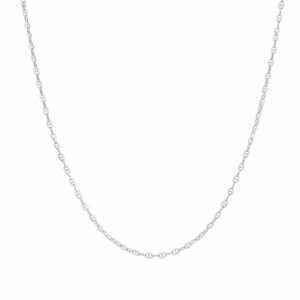 Collier en platine Pt950 blanc brillant réglable, à maillons fins, pour les occasions quotidiennes, bijoux minimalistes en platine - Product Image 2