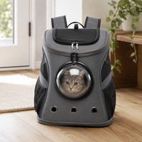 Großer Transparenter Atmungsaktiver Faltbarer Quadratischer Oxford Luxus Mode Haustier-Rucksack Tragbarer Träger für Katzen zur Außennutzung