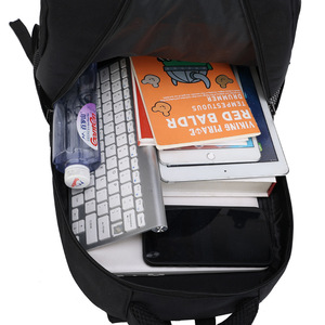 Men's Backpack Oxford Cloth Large Capacity Business Travel Laptop Bag Physiological Curve Back Black Solid Color - Product Image 3