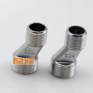 Stainless Steel 304 Pipe Fitting Elbow Connector For <b>Bathroom</b> Faucet <b>Accessories</b> Polished Surface - Product Image 3