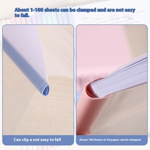 Morandi màu da A4 que Clip công suất lớn sinh viên trong suốt bìa sách kiểm tra giấy tam giác thư mục dày tập tin hộp - Product Image 4