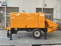 Pompe à béton sur remorque Minle S à moteur diesel, certifiée ISO, auto-chargeante, haute capacité pour la construction de maisons rurales