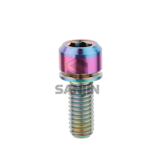OEM Raw <strong>Titanium</strong> Socket Head Bolts Custom M5 Zinc Plated Plain with Washer for Mountain Bike Road Bike Fixed Handlebar <strong>Stem</strong> - Product Image 3