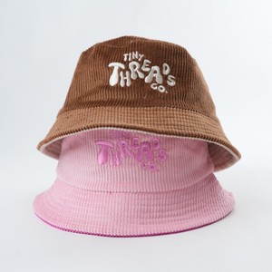 Chapeau seau en velours côtelé réversible avec logo brodé personnalisé unisexe Pêche Sports Activités de plein air décontractées Enfants Adultes - Product Image 3