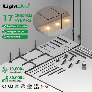 <span class=keywords><strong>Rail</strong></span> magnétique <span class=keywords><strong>LED</strong></span> 24V R90 3CCT 1.5W 6W pour vitrine de bijoux, système ultra-plat 8mm, idéal pour hôtels modernes - Product Image 1