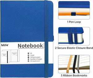 A5 PU <b>Notebook</b> Hardcover With Page Numbers Three Bookmarks Enterprise Customized LOGO Trending Products 2026 New Arrivals - Product Image 4
