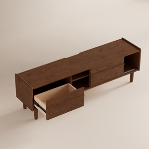 Soporte de <span class=keywords><strong>TV</strong></span> de Madera Moderno Estilo Mango para Sala de Estar, Dormitorio, Comedor, Hotel, Apartamento, Centro de Entretenimiento, DSG081 - Product Image 3