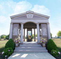 Pierres tombales et monuments funéraires personnalisés en pierre naturelle de grande taille, mausolée familial, monument en granit, crypte de mausolée