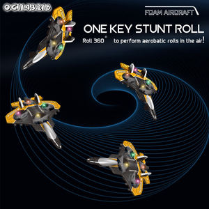 Colorido Led iluminado al aire libre niños actividad juegos Control remoto avión volador espuma avión de combate avión lanzador Rc Juguetes - Product Image 4