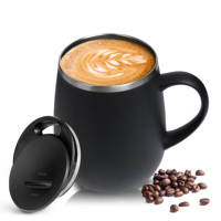 Mugs de voyage isothermes en acier inoxydable à double paroi de 16 oz avec poignée, personnalisables en gros pour café glacé