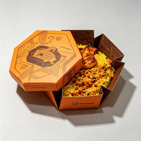 Faltbare Papier-Takeaway-Behälter Einweg-Lunchbox für Gebratenen Reis Gegrilltes Hähnchen Halal Biryani Mandi Bukhari Reisbox Schüssel