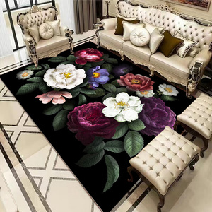 Malasia Venta caliente alfombras de lujo 3D patrón impreso alfombra de gran tamaño hecho a máquina estilo moderno alfombra de alta calidad alfombras de bajo precio - Product Image 6
