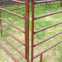 Panneaux galvanisés de clôture pour chevaux en métal de 6 pieds et 12 pieds Panneaux d'enclos pour bétail Panneaux d'enclos pour chevaux de corral utilisés