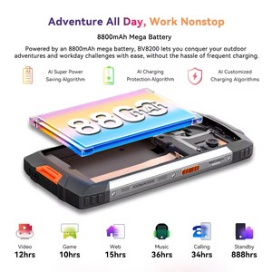 Téléphone robuste <span class=keywords><strong>Blackview</strong></span> BV8200, écran 6,5 pouces 2,4K 120 Hz, processeur MTK Helio G100, smartphone 12 Go 256 Go, <span class=keywords><strong>chargeur</strong></span> 45 W, téléphone portable Android 14 NFC - Product Image 5