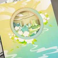 Cuaderno hueco estereoscópico 3D de alta belleza creativa, promoción escolar de la ciudad, libro conmemorativo personalizado A5