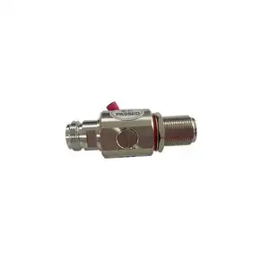 0-3GHZ 500W Gas Discharge Tube Surge Arrester Lightning Protector With N Male To N Female Bulkhead Rf Coaxial Connector
