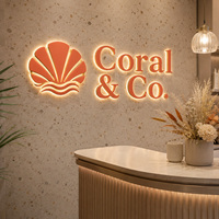 Letras 3D Iluminadas para Exteriores, Letrero de Canal de Acrílico Completo con LED, Exhibición de Logotipo Comercial para Fachada de Tienda