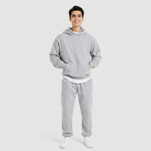 Fabricant de sweats à capuche de haute qualité Blank Plain Drop Shoulder Pull à capuche Cropped Boxy Heavyweight Oversized Mens Hoodies - Product Image 1